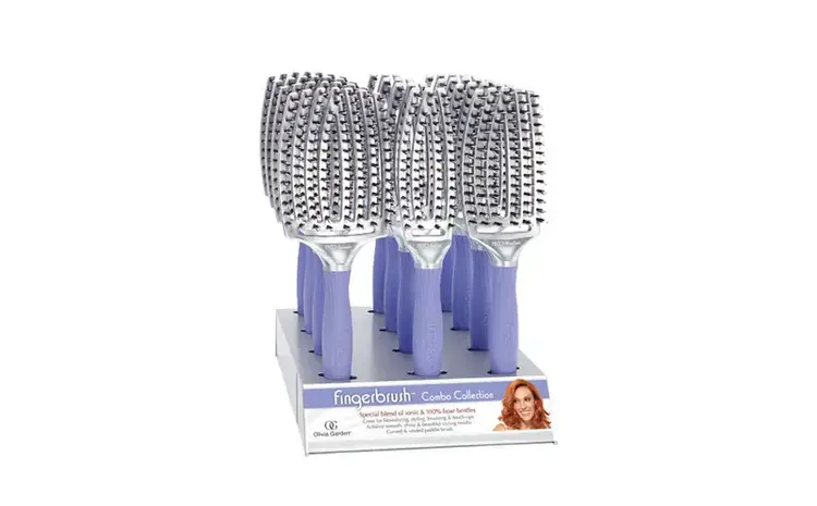 OLIVIA GARDEN FINGERBRUSH Brosse Paddle Courbée et Ventilée