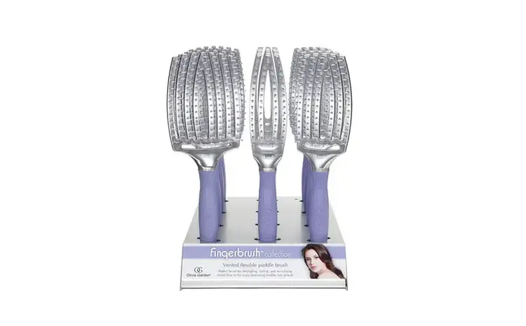 OLIVIA GARDEN FINGERBRUSH Brosse Paddle Courbée et Ventilée