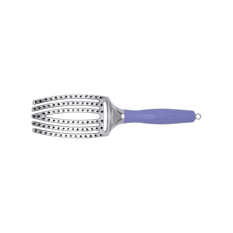 OLIVIA GARDEN FINGERBRUSH Brosse Paddle Courbée et Ventilée Poils Ioniques et Sanglier