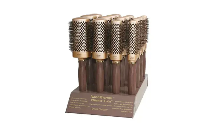 OLIVIA GARDEN NANOTHERMIC | CERAMIC + ION Brosse Carrée en Tourmaline et Céramic