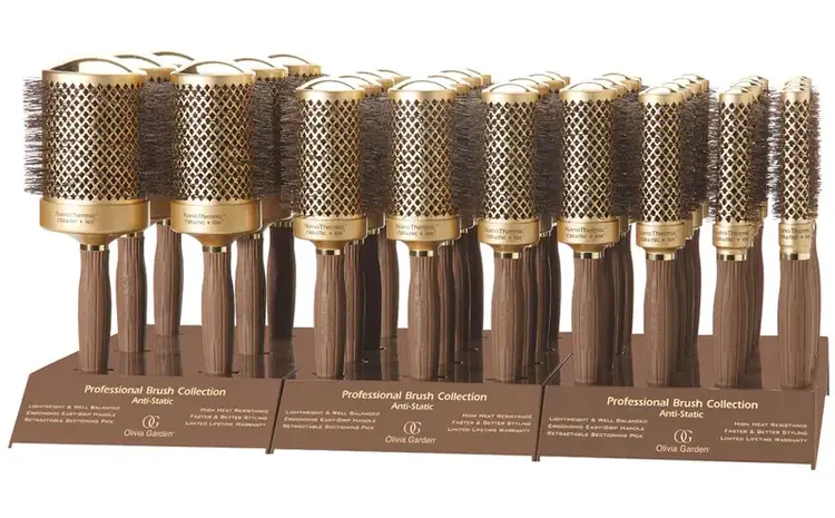 OLIVIA GARDEN NANOTHERMIC | CERAMIC + ION Brosse Ronde en Tourmaline et Céramic