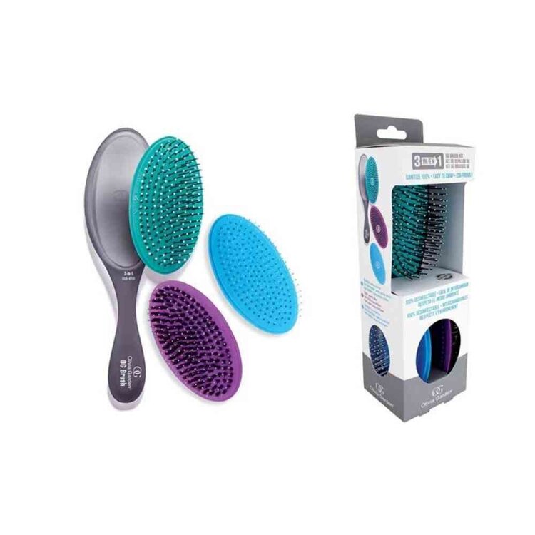 OLIVIA GARDEN OLIVIA GARDEN - OG BRUSH Ensemble 3-en-1 - Grise OGD-K01