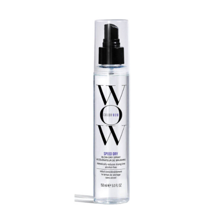 COLOR WOW Speed Dry | Blow-Dry Accelerator (150 ml / 5.0 oz) – Heat-activated mist that cuts dry time and smooths frizz