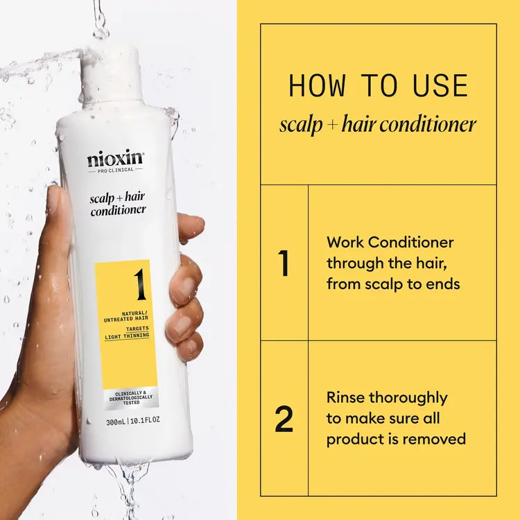 NIOXIN Pro Clinical NIOXIN - SYSTÈME 1 Cheveux Naturels Légèrement Clairsemés | Revitalisant