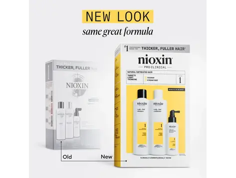 NIOXIN Pro Clinical NIOXIN - SYSTÈME | 1 Cheveux Naturels - Légèrement Clairsemés | KIT | Trousse d'Essaie