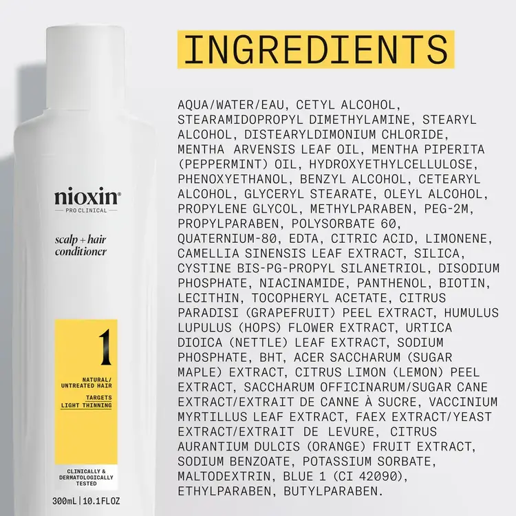 NIOXIN Pro Clinical NIOXIN - SYSTÈME | 1 Cheveux Naturels Légèrement Clairsemés | DUO