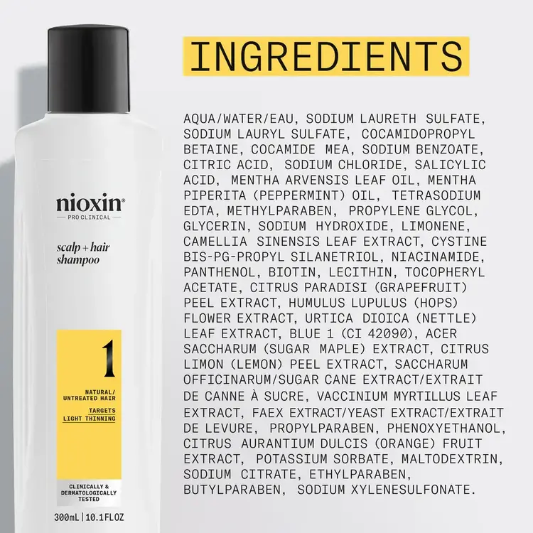 NIOXIN Pro Clinical NIOXIN - SYSTÈME | 1 Cheveux Naturels Légèrement Clairsemés | DUO