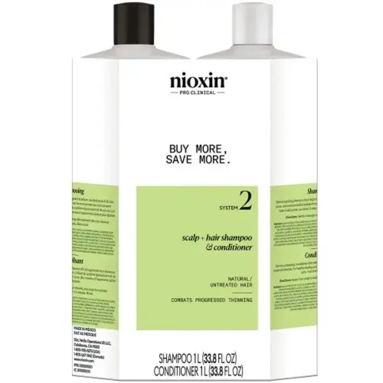 NIOXIN Pro Clinical Systeme 2 | Duo - For Natural Hair with Advanced Thinning