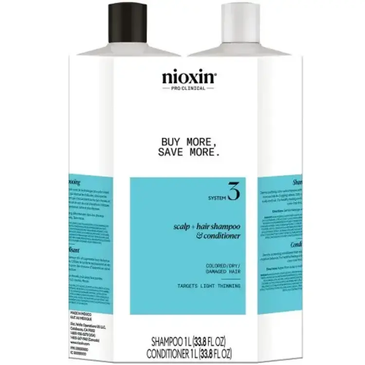NIOXIN Pro Clinical Système 3 | Duo - Cheveux Colorés Légèrement Clairsemés