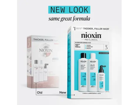NIOXIN Pro Clinical NIOXIN - SYSTÈME | 3 Cheveux Colorés - Légèrement Clairsemés | KIT | Trousse d'Essaie
