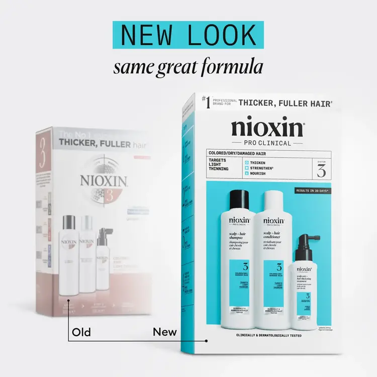 NIOXIN Pro Clinical NIOXIN - SYSTÈME | 3 Cheveux Colorés - Légèrement Clairsemés | KIT | Trousse de Départ