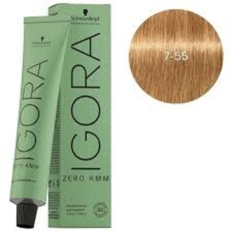 SCHWARZKOPF IGORA . ZERO AMM | Coloration Permanente Crème . Sans Ammoniaque (60ml/2oz)