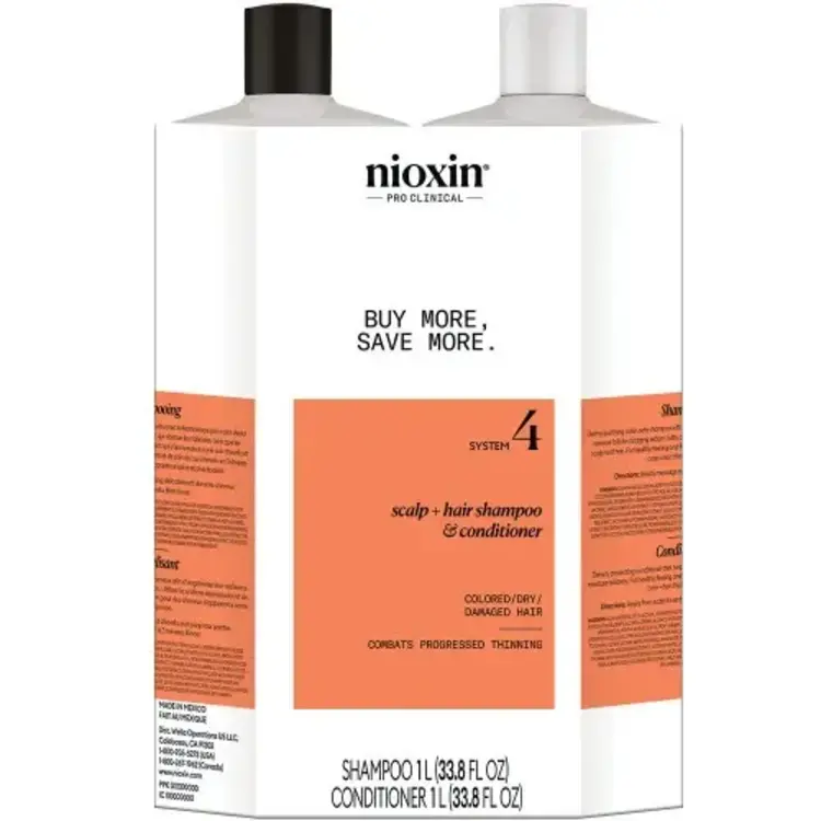 NIOXIN Pro Clinical NIOXIN - SYSTÈME | 4 Cheveux Colorés - Chute Avancée | DUO Litres