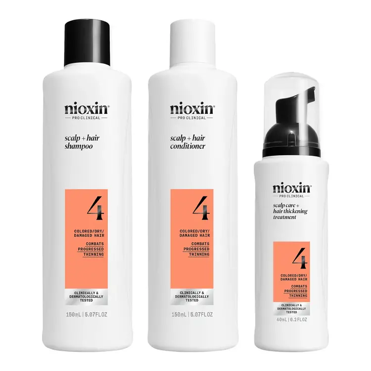 NIOXIN Pro Clinical NIOXIN - SYSTÈME | 4 Cheveux Colorés - Chute Avancée | KIT | Trousse d'Essaie