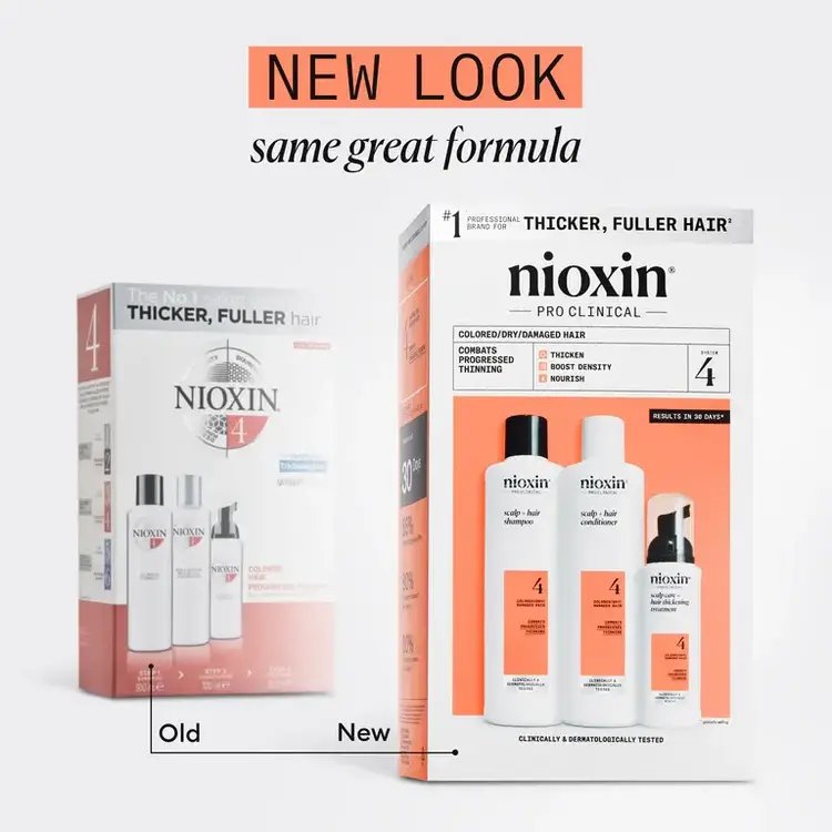 NIOXIN Pro Clinical NIOXIN - SYSTÈME | 4 Cheveux Colorés - Chute Avancée | KIT | Trousse d'Essaie