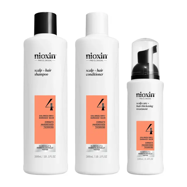 NIOXIN Pro Clinical NIOXIN - SYSTÈME | 4 Cheveux Colorés - Chute Avancée | KIT | Trousse de Départ