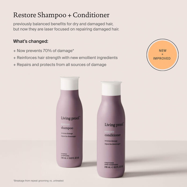 LIVING PROOF Restore | Shampooing – Nettoie et Répare les Cheveux Abîmés