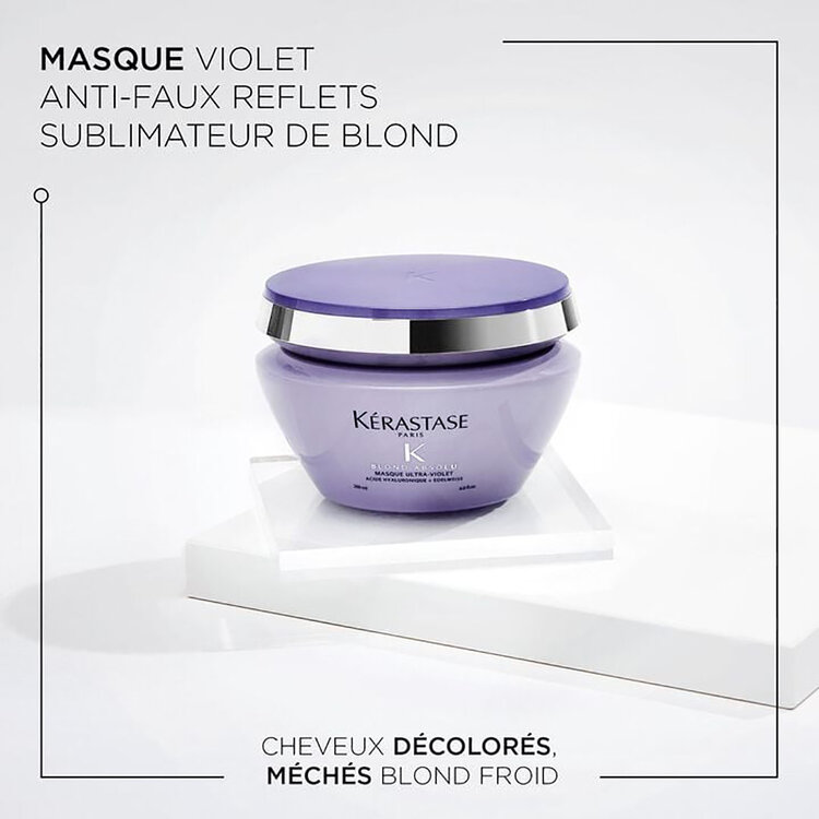 KÉRASTASE Blond Absolu | Masque Ultra-Violet  – Masque violet anti-jaunissement pour cheveux blonds