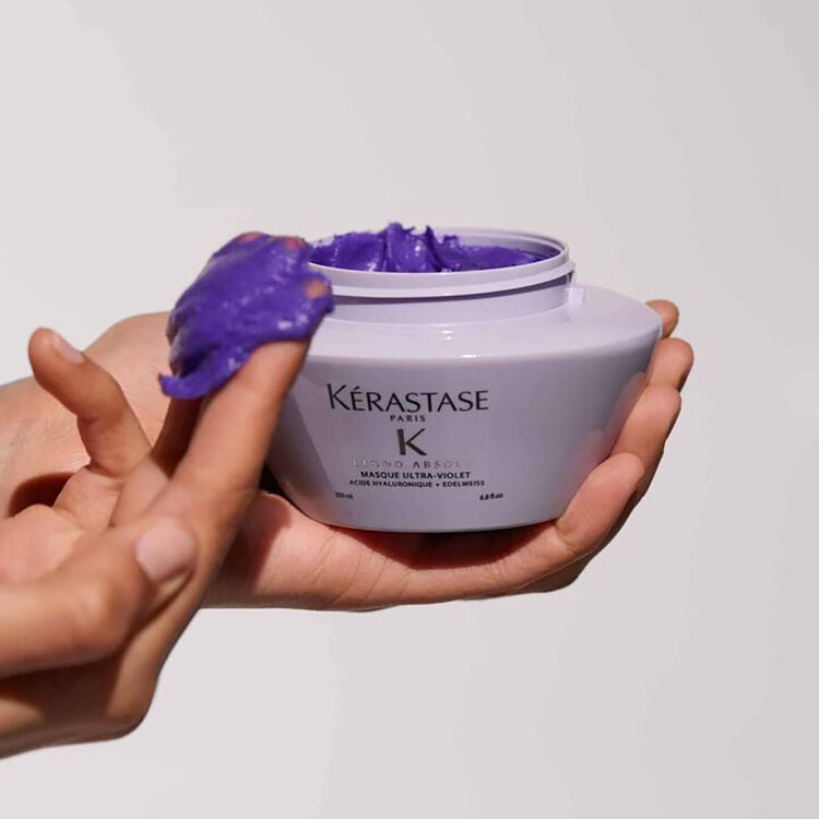 KÉRASTASE Blond Absolu | Masque Ultra-Violet  – Masque violet anti-jaunissement pour cheveux blonds