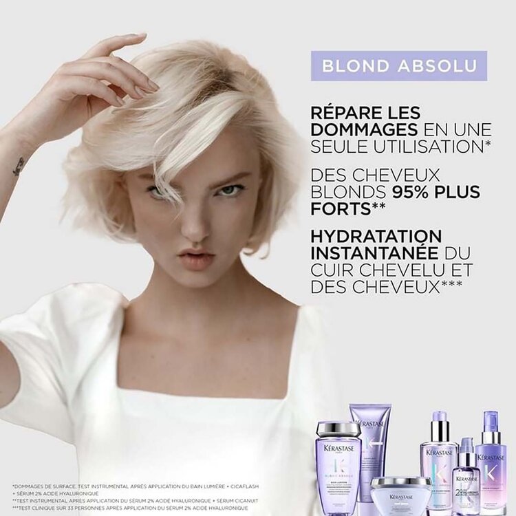 KÉRASTASE Blond Absolu | Bain Ultra-Violet – Shampooing violet anti-jaunissement pour cheveux blonds