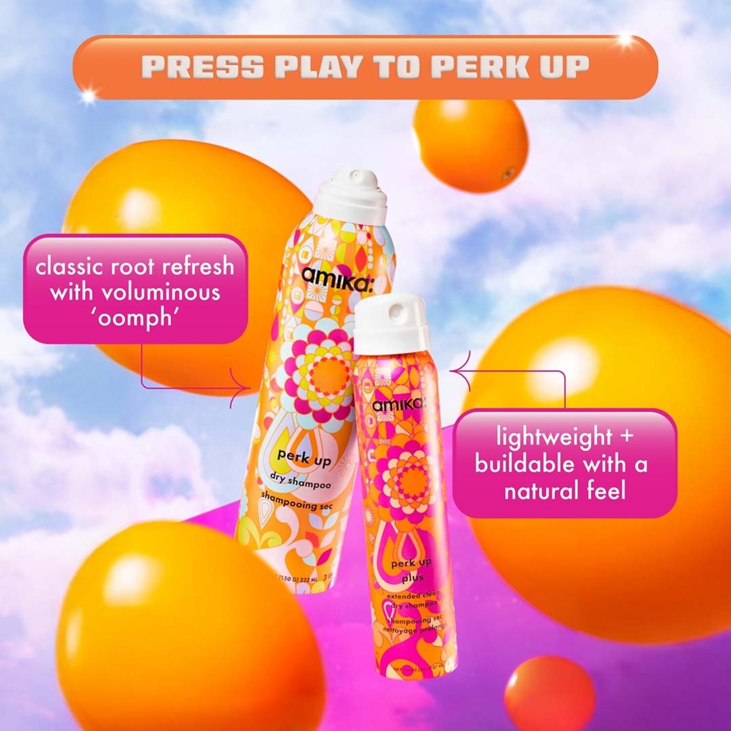 Amika Perk Up Power Up Dry Shampoo Duo