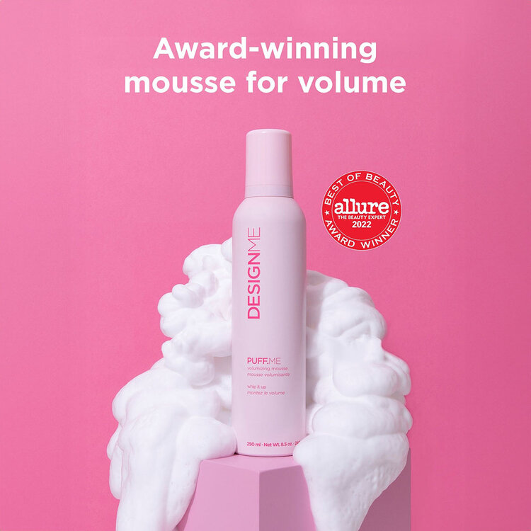 DESIGN.ME Puff.Me | Mousse Volumisante – Volume Aérien et Tenue Souple Des Racines Aux Pointes