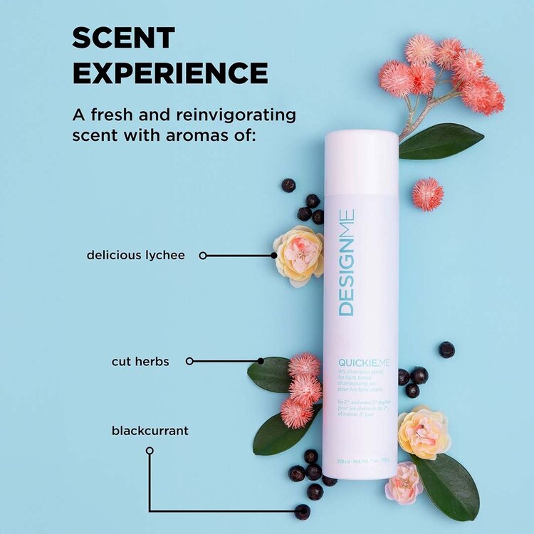 DESIGN.ME Quickie.Me | Light Tones Dry Shampoo (198 g / 7 oz) – Refreshes Roots and Absorbs Oil With a Natural, No-cast Finish