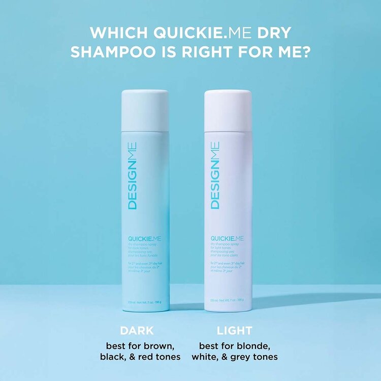 DESIGN.ME Quickie.Me | Shampooing Sec Tons Clairs (198 g / 7 oz) – Rafraîchit Les Racines et Absorbe le Sébum Avec un Fini Naturel