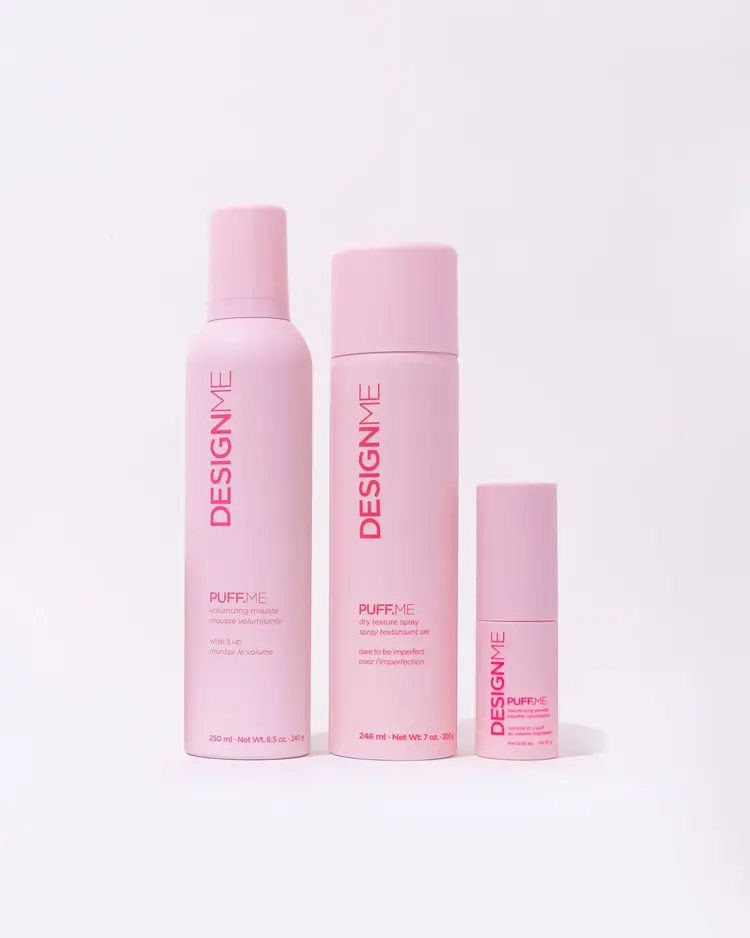 DESIGN.ME Puff.Me | Spray Texturisant Sec – Volume Instantané et Texture Souple Effet Coiffé-Décoiffé