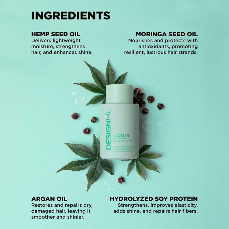 DESIGN.ME Gloss.Me | Shampooing Hydratant – Nettoie en Douceur et Redonne Brillance et Souplesse