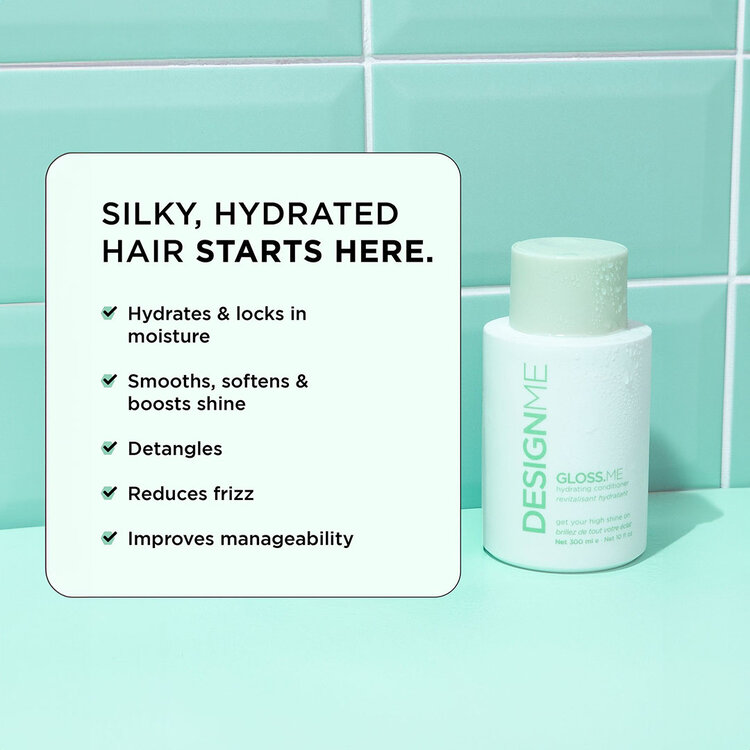 DESIGN.ME Gloss.Me | Hydrating Conditioner – Everyday Moisture, Detangling and Shine Without Weight