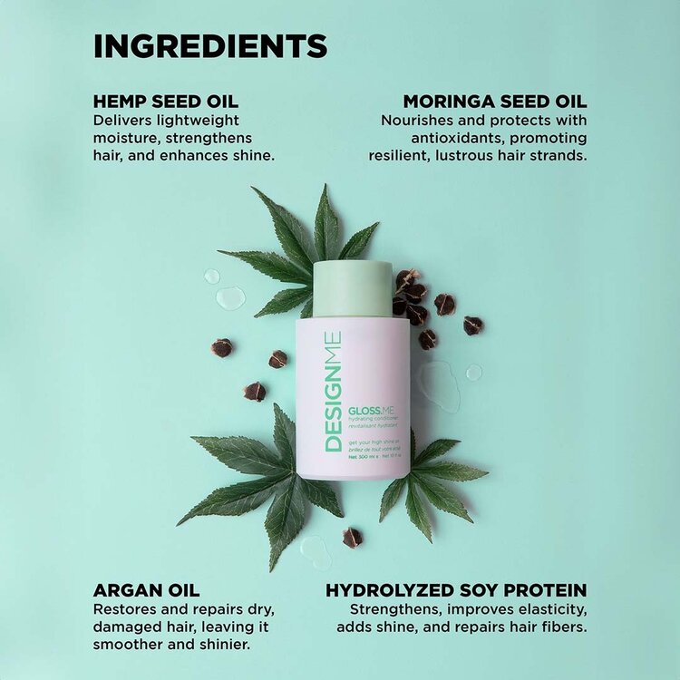 DESIGN.ME Gloss.Me | Hydrating Conditioner – Everyday Moisture, Detangling and Shine Without Weight