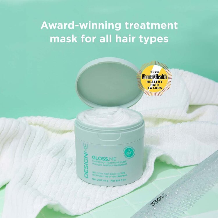 DESIGN.ME Gloss.Me | Masque Traitant Hydratant – Nourrit en Profondeur et Booste la Brillance sans Alourdir