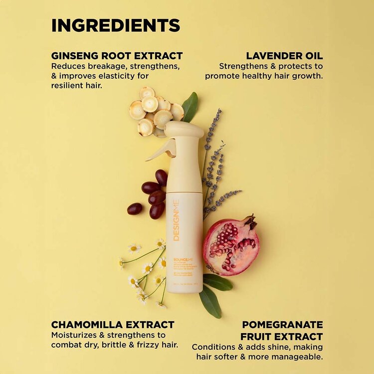 DESIGN.ME Bounce.Me | Infinite Curl Refresh Mist (250 ml / 8.5 oz) – Revives, Redefines and Hydrates Curls Between Wash Days