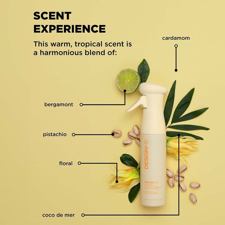 DESIGN.ME Bounce.Me | Infinite Curl Refresh Mist (250 ml / 8.5 oz) – Revives, Redefines and Hydrates Curls Between Wash Days