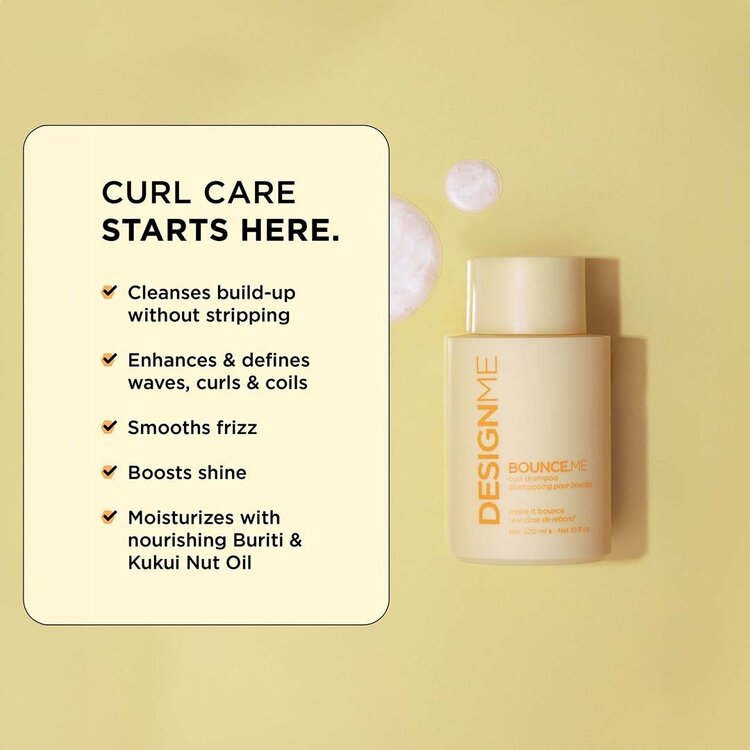 DESIGN.ME Bounce.Me | Shampooing pour Boucles – Nettoie en Douceur, Hydrate et Définit Sans Alourdir