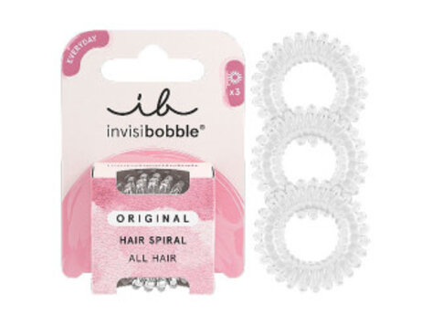 INVISIBOBBLE INVISIBOBBLE - HAIR SPIRAL | All Hair Élastiques ORIGINAL - Crystal Clear (Boîte de 3)