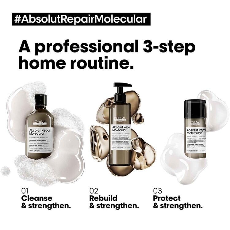L'ORÉAL PROFESSIONNEL Serie Expert | Absolut Repair Molecular | Rinse-Off Serum 250 ml (8.4 fl. oz)