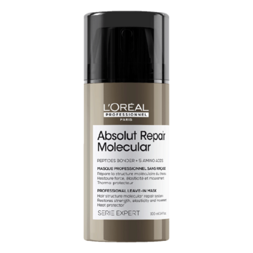 L'ORÉAL PROFESSIONNEL Serie Expert | Absolut Repair Molecular | Masque Sans Rinçage (100ml / 3.4oz)