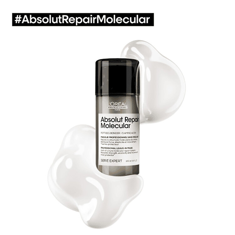 L'ORÉAL PROFESSIONNEL Serie Expert | Absolut Repair Molecular | Masque Sans Rinçage 100ml (3.4 oz)