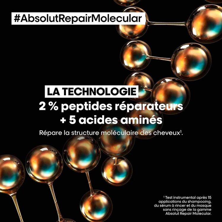 L'ORÉAL PROFESSIONNEL Serie Expert | Absolut Repair Molecular | Masque Sans Rinçage 100ml (3.4 oz)