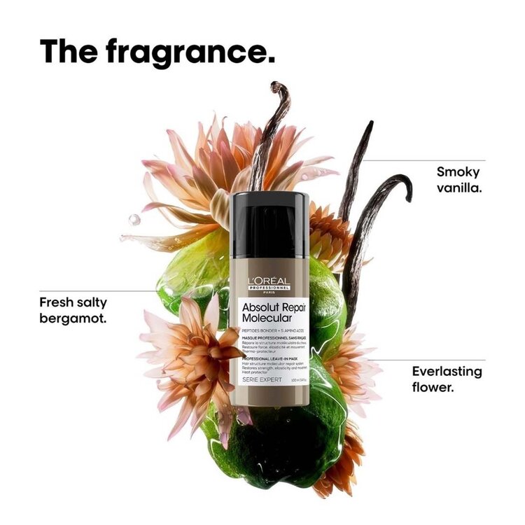 L'ORÉAL PROFESSIONNEL Serie Expert | Absolut Repair Molecular | Masque Sans Rinçage 100ml (3.4 oz)