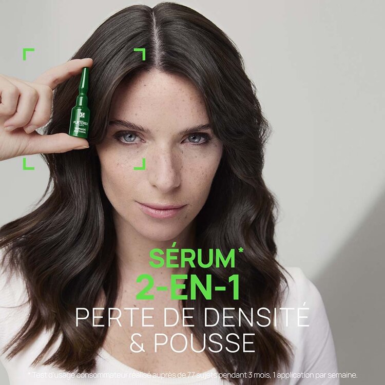 René FURTERER Paris Triphasic Reactional | Concentrated Serum Hair Tihckening 2-in-1 Density & Strength (12 Ampoules*5ml)