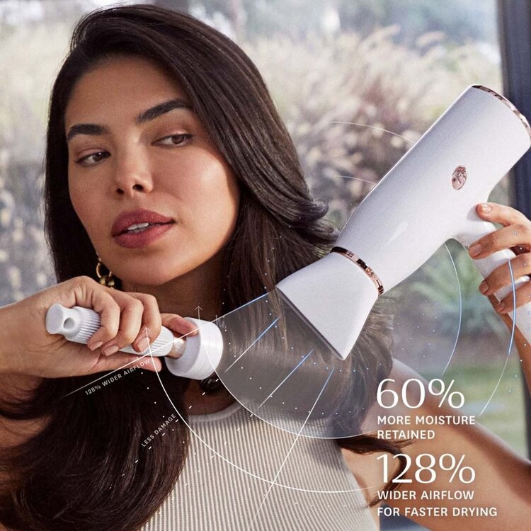 T3Micro Aireluxe | Ensemble Professionnel de Sèche-Cheveux et Brosses - Blanc & Or Rose