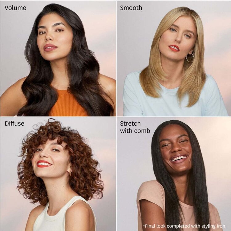 T3Micro Aireluxe | Ensemble Professionnel de Sèche-Cheveux et Brosses - Blanc & Or Rose