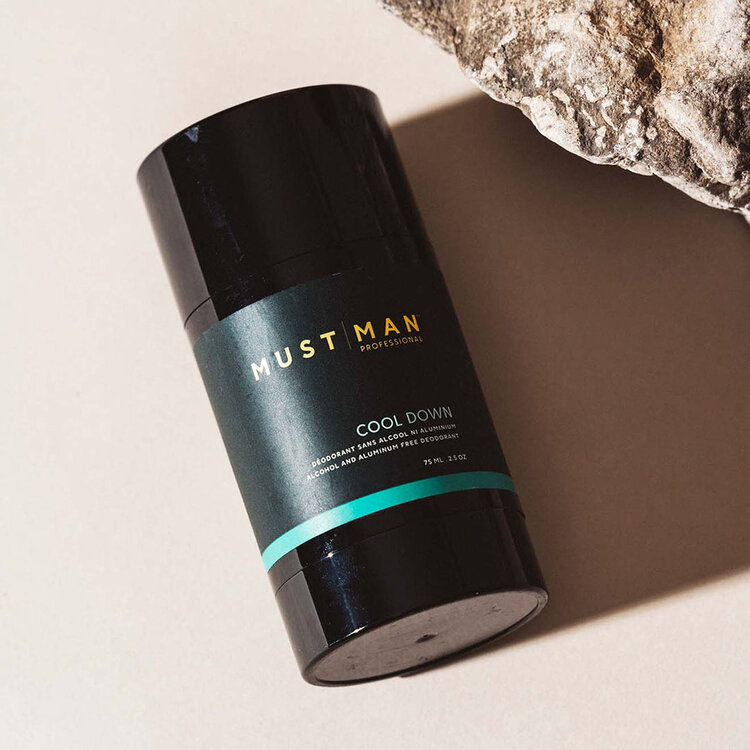 MUST | MAN Professional Cool Down | Alcohol & Aluminum Free Deodorant (75ml/2.5oz) – Fresh, gentle all-day odor control