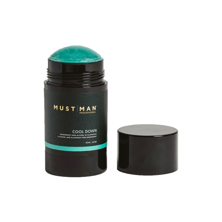 MUST | MAN Professional Cool Down | Déodorant sans Alcool ni Aluminium (75ml/2.5oz) – Fraîcheur durable et douceur pour les aisselles sensibles