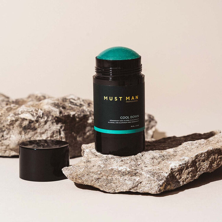 MUST | MAN Professional Cool Down | Alcohol & Aluminum Free Deodorant (75ml/2.5oz) – Fresh, gentle all-day odor control