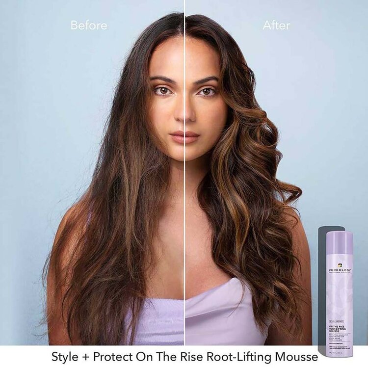PUREOLOGY Style + Protect | On The Rise . Mousse Racine