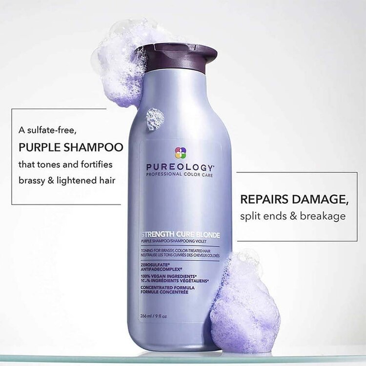 PUREOLOGY Strength Cure Blonde | Purple Shampoo